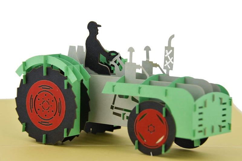 Teabug Cards Tractor 3D Pop UP Greeting Card, Fathers Day Card, Children Birthday Card, Any Occasions - Image 1
